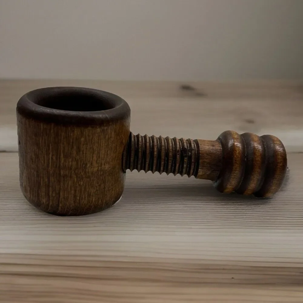 Vintage Twist Screw Wooden Nutcracker Made‎ In Italy Kitchen Tool EUC
